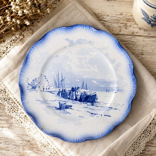 Assiette plate ancienne - , en