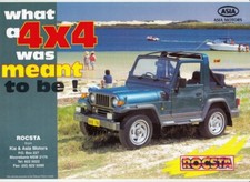 1996 KIA & ASIA MOTORS ROCSTA 4x4 AM102 2p Australian Brochure 
