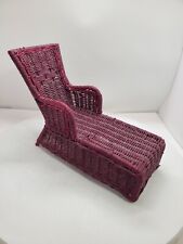 Dollhouse Miniature Furniture Red/Burgundy Chaise Lounge Table Porch Diorama 10"