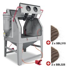 PACK Cabine de sablage avec 100 kg d'abrasifs sable corindon MW CAT1200SET