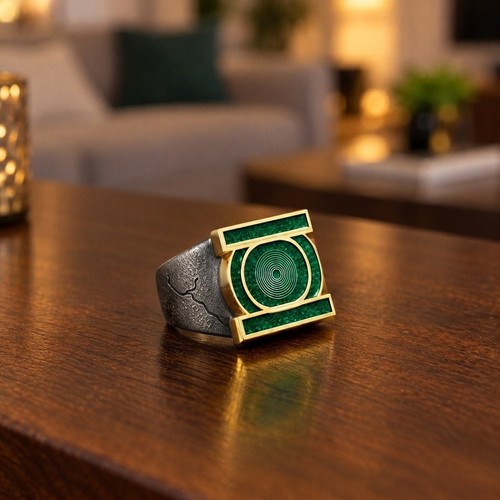 Green lantern ring - green,