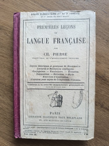 Ancien livre scolaire leçon - ancien,