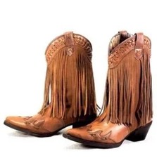 Dingo Heart Throb Rust Triad Mid-CalfLeather Fringe Boot Size 9