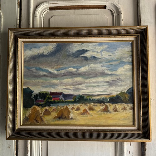 Huile sur panneau - , meules
