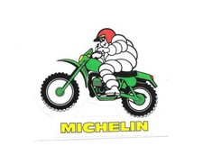 RARE / STICKER - MICHELIN: MOTORCYCLE CROSS TERRAIN BIBENDUM TIRE TYRE / STICKERS
