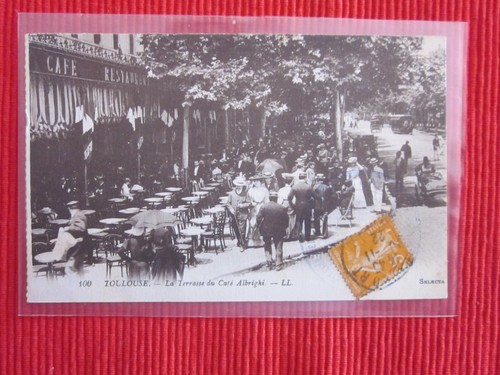 Cpa ecrite timbre toulouse - ecrite,