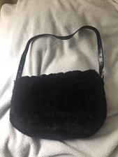 New York and Company Black Faux  Fur Purse