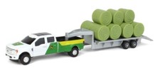 ERTL - Voiture avec remorque et balles de foins – FORD F-350 - 1/64 - ERT45927