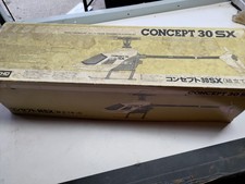 Rare Vintage Helicopter Lot Kyosho Concept Sx30 Box And Parts Etc