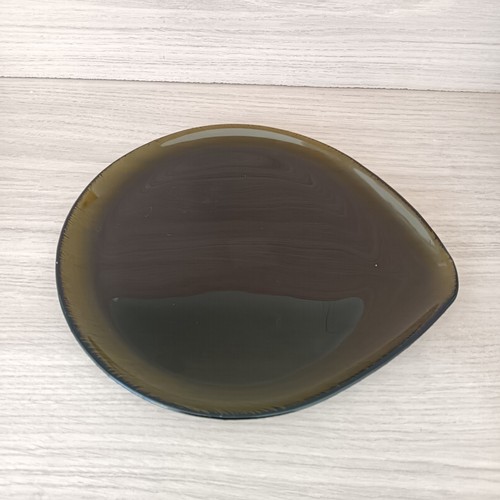 Plat décoratif verre fumé - plat,