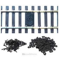 HO Kit de Fixation pour Rails 1/87 H0 Modélisme Installation Train Miniature