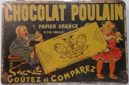 Plaque metal vintage 20x30 - vintage,