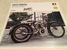 Carte moto Gillet Herstal 300 luxe à courroie 1923 collection Atlas Motorcycle 