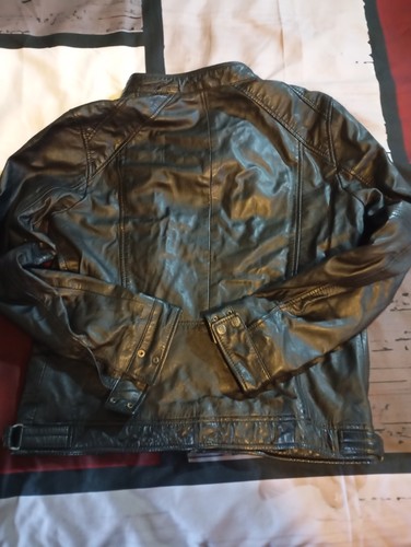 Blouson cuir moto - cuir, homme