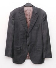 Suitsupply Super 110 Hommes UK 42 Laine Veste Blazer Rayé Gris Sport Veste Haut