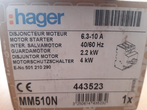 Disjoncteur moteur hager - moteur,