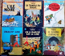 Lot de 6 albums de TINTIN