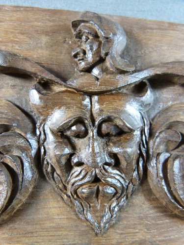 Bas relief chêne sculpté - bas-relief,