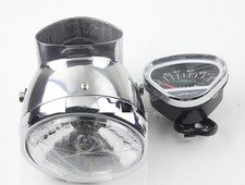 Polish Headlight Headlamp & 100 KM/H Speedometer For Honda Dax CT70 ST70 Bikes