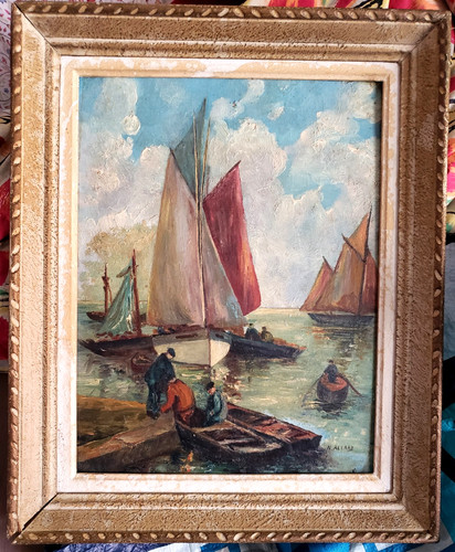 Huile sur panneau - huile,