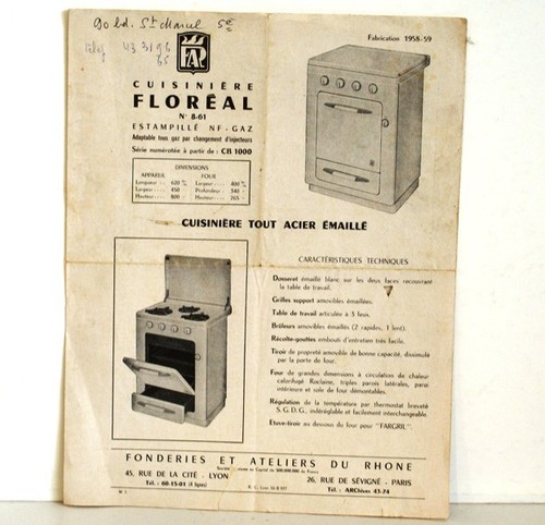 Ancienne publicité depliant - ancienne,