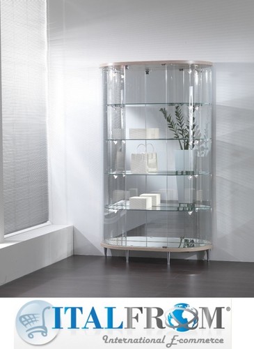 Armoire vitrine semi ovale - vitrine, semi-ovale