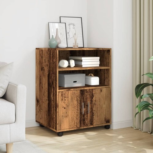 Armoire roulettes chêne - armoire,