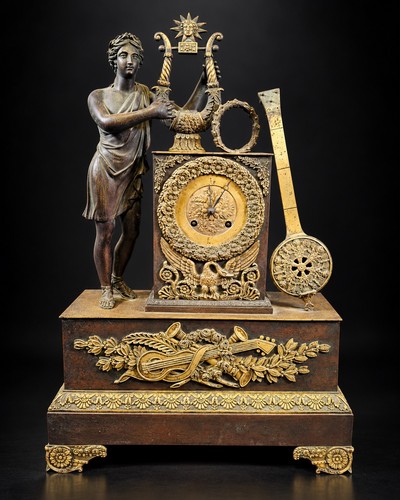 Grande pendule horloge bronze - pendule,