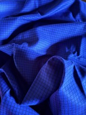 Tissu ancien  pure laine bleu