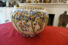 superbe cache pot xix faience