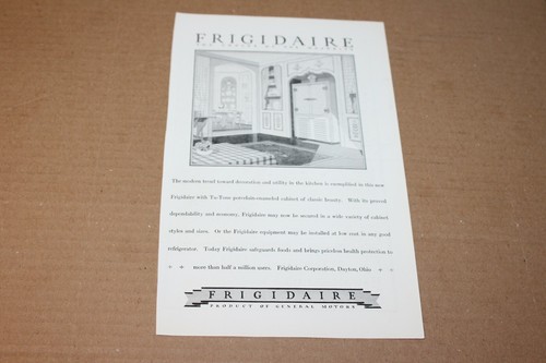 Vintage 1928 frigidaire - vintage, frigidaire 