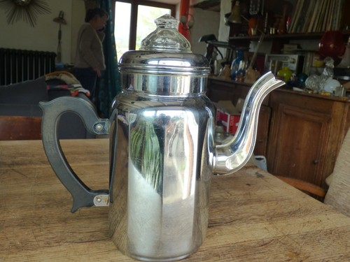 Cafetière cuivre chromé - en,