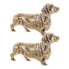  Lot de 2 sculptures de teckel