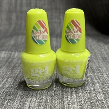 2 Pack L.A. Colors Creamy Neon Green Gel Nail Enamel, Day Glow, 0.44 Fl Oz