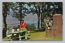 Postcard Family Picnic Sorosis Park Columbia River & Dalles Dam Oregon