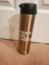NEW VS PINK Stainless Steel Water Bottle- Gold Colored. NEVER USED.