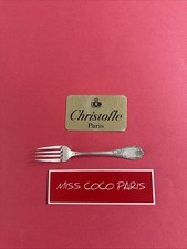 FOURCHETTE SALADE CHRISTOFLE FRANCE MARLY 16,5CM METAL ARGENTE TRÈS BEL ÉTAT