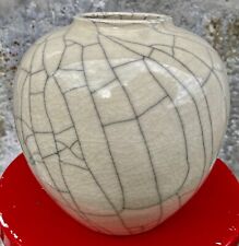 vase ancien céramique craquelé  signé en dessous Chine Japon ? chinois japonais