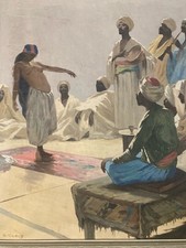 Antonio GODOY Orientalist 1950 Orientalism Ancient Art Oil Painting On Canvas