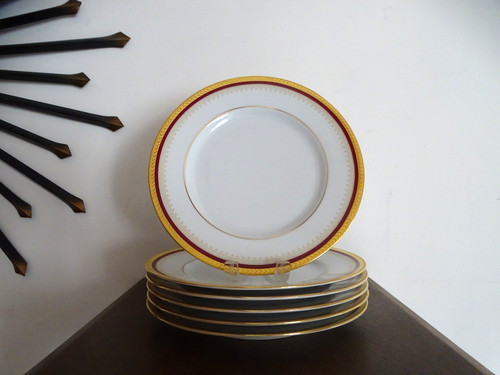 Assiettes dessert porcelaine - 6,