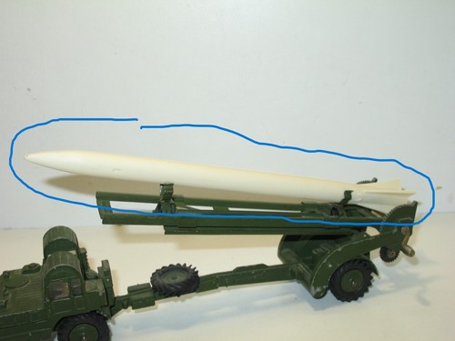 Dinky toys missile fusée - dinky, 1x