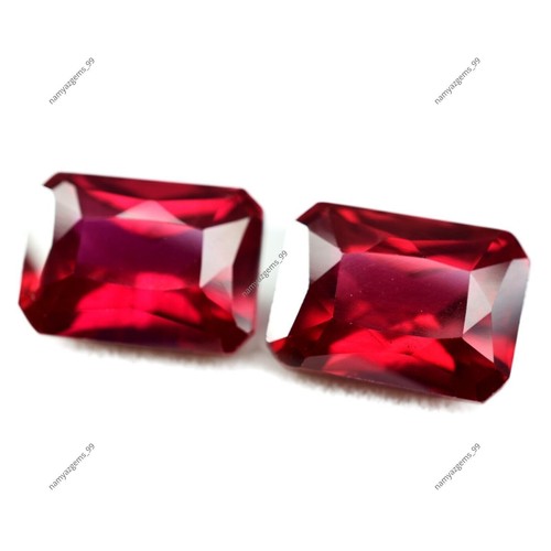 Paire rubis naturels - rubis,