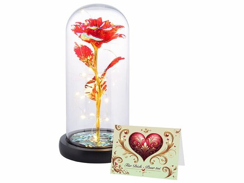 Rose artificielle translucide