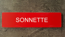 Plaque gravée" SONNETTE