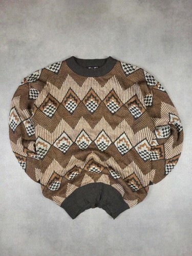 Pull maille vintage motif - maille,