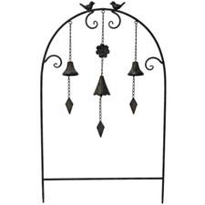 Treillage jardin fer clochettes Oiseaux 50x7x84 cm