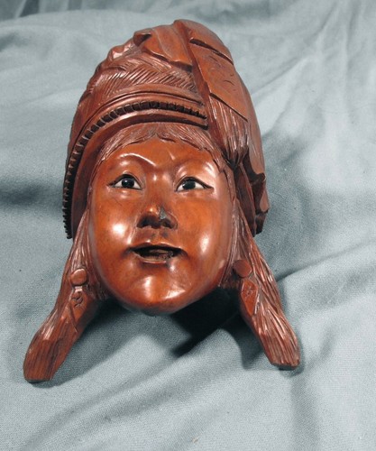 Masque asiatique bois de - bois,