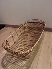 Vintage Rattan Baby Bassinet