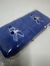 New MLB Baseball Wrist Sweat Bands. Blue, Prostate Awareness Month. 2 Pack.