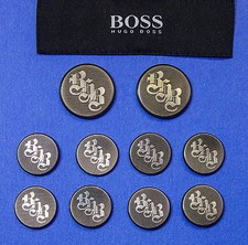 10 BOSS HUGO BOSS DARK SILVER WITH SLIGHT GOLDEN HUE JACKET REPLACEMENT BUTTONS 